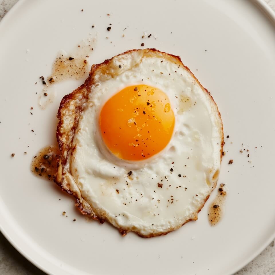 a top down photo of the perfect fried eggs